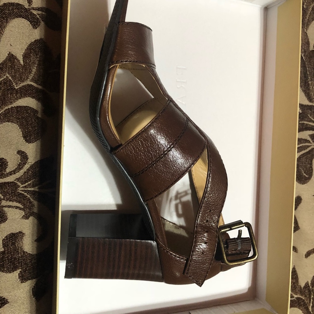 Heeled Sandals Dark Brown